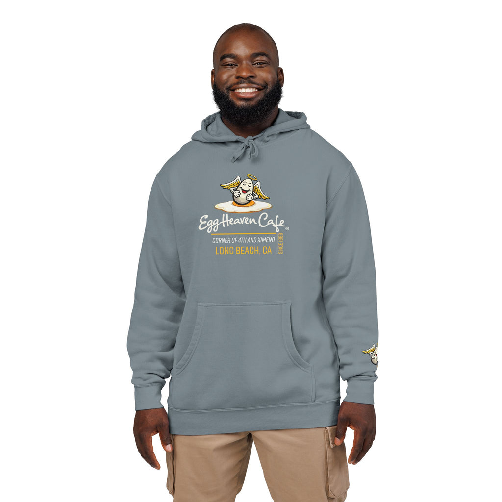 Egg Heaven Café Hoodie — Cute Sunny-Side Up Cafe Logo Pullover