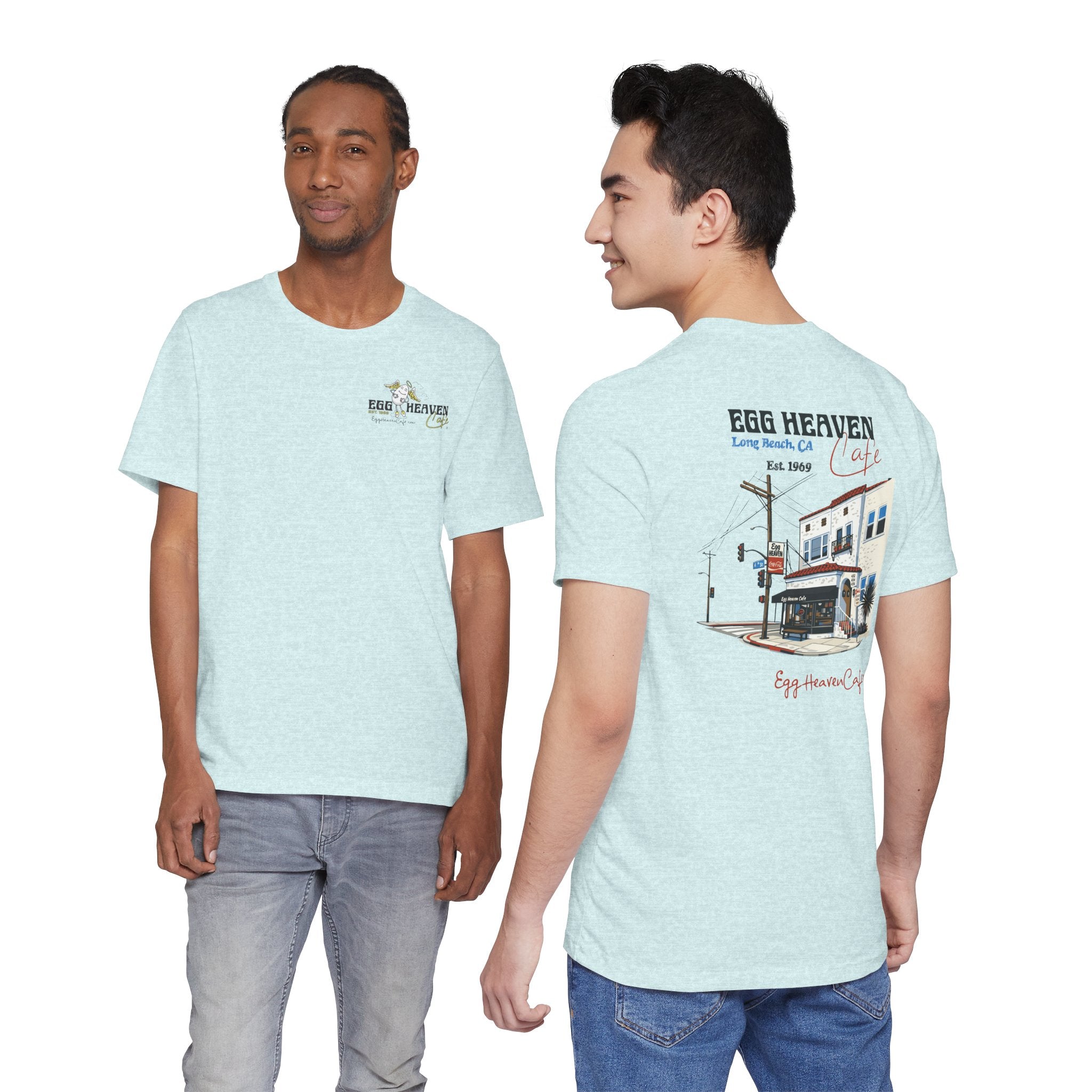 Egg Heaven Cafe Building Corner Illustration T-Shirt