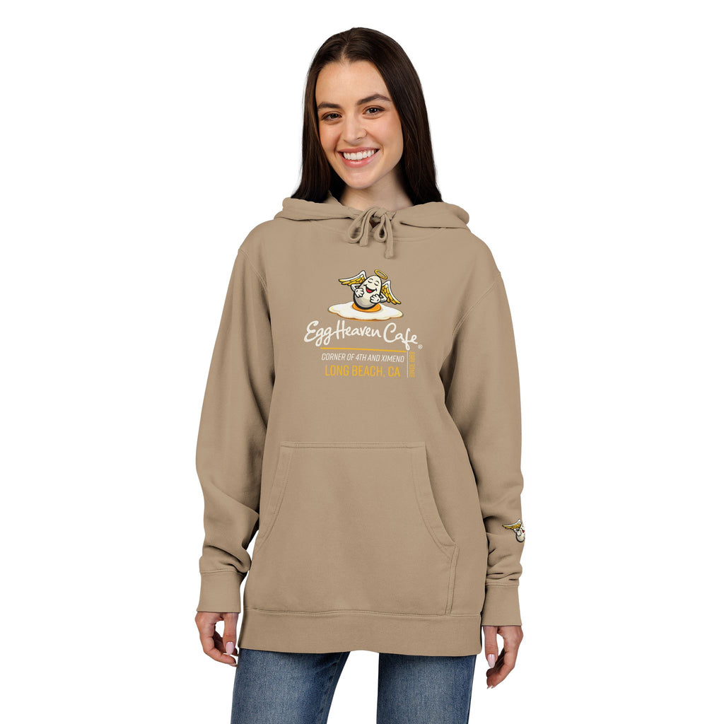 Egg Heaven Café Hoodie — Cute Sunny-Side Up Cafe Logo Pullover