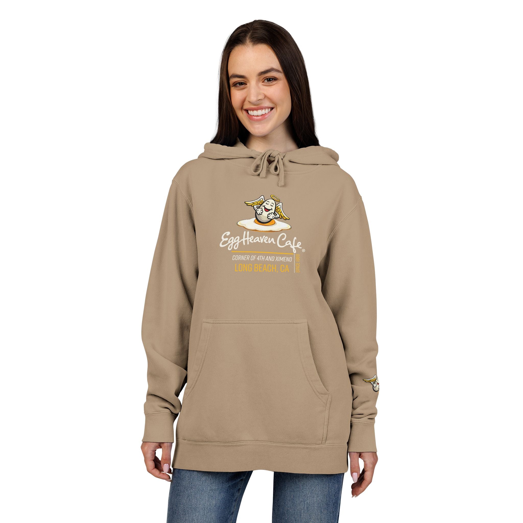 Egg Heaven Café Hoodie — Cute Sunny-Side Up Cafe Logo Pullover