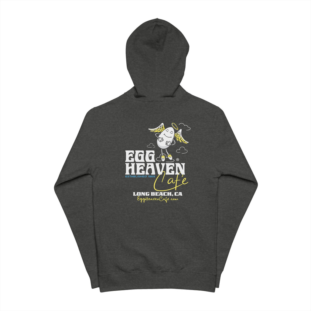 Egg Heaven Cafe Logo Zip Hoodie — Long Beach Branded Fleece Zip-Up