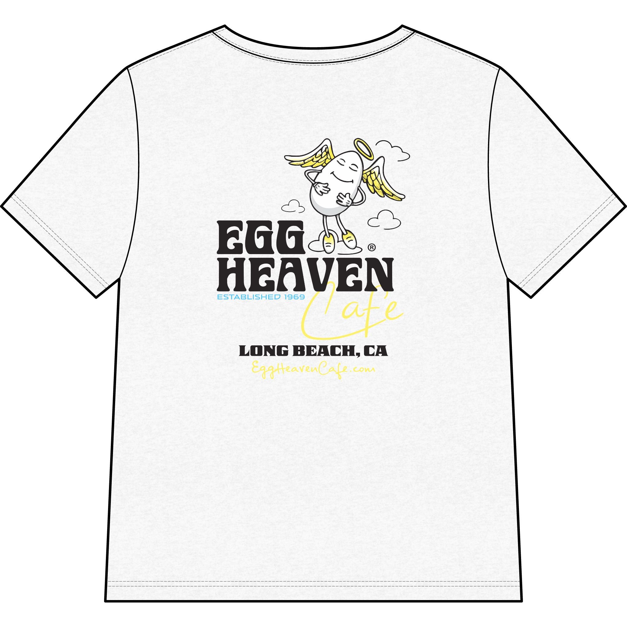 Egg Heaven Cafe Logo Women's V-Neck Tee — Long Beach Legacy Shirt
