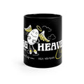 Egg Heaven Cafe Black 11oz Coffee Mug — Cute Egg Angel Logo