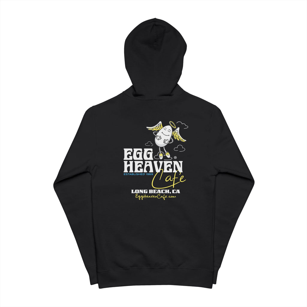 Egg Heaven Cafe Logo Zip Hoodie — Long Beach Branded Fleece Zip-Up