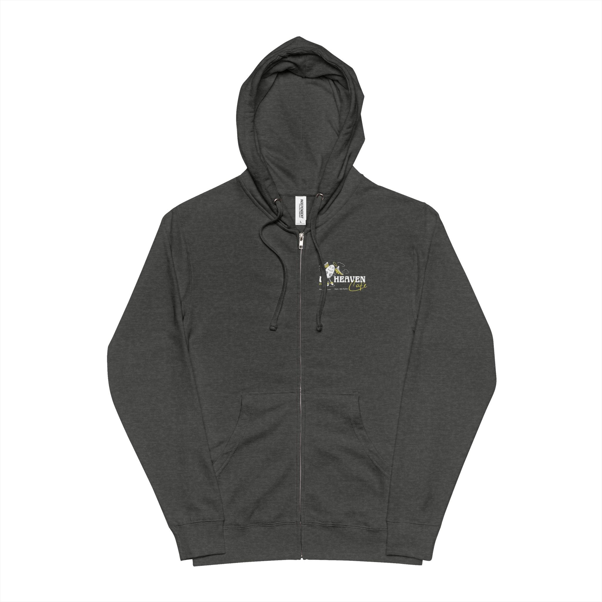 Egg Heaven Cafe Logo Zip Hoodie — Long Beach Branded Fleece Zip-Up