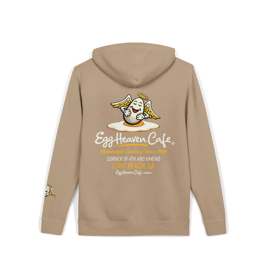 Egg Heaven Café Hoodie — Cute Sunny-Side Up Cafe Logo Pullover