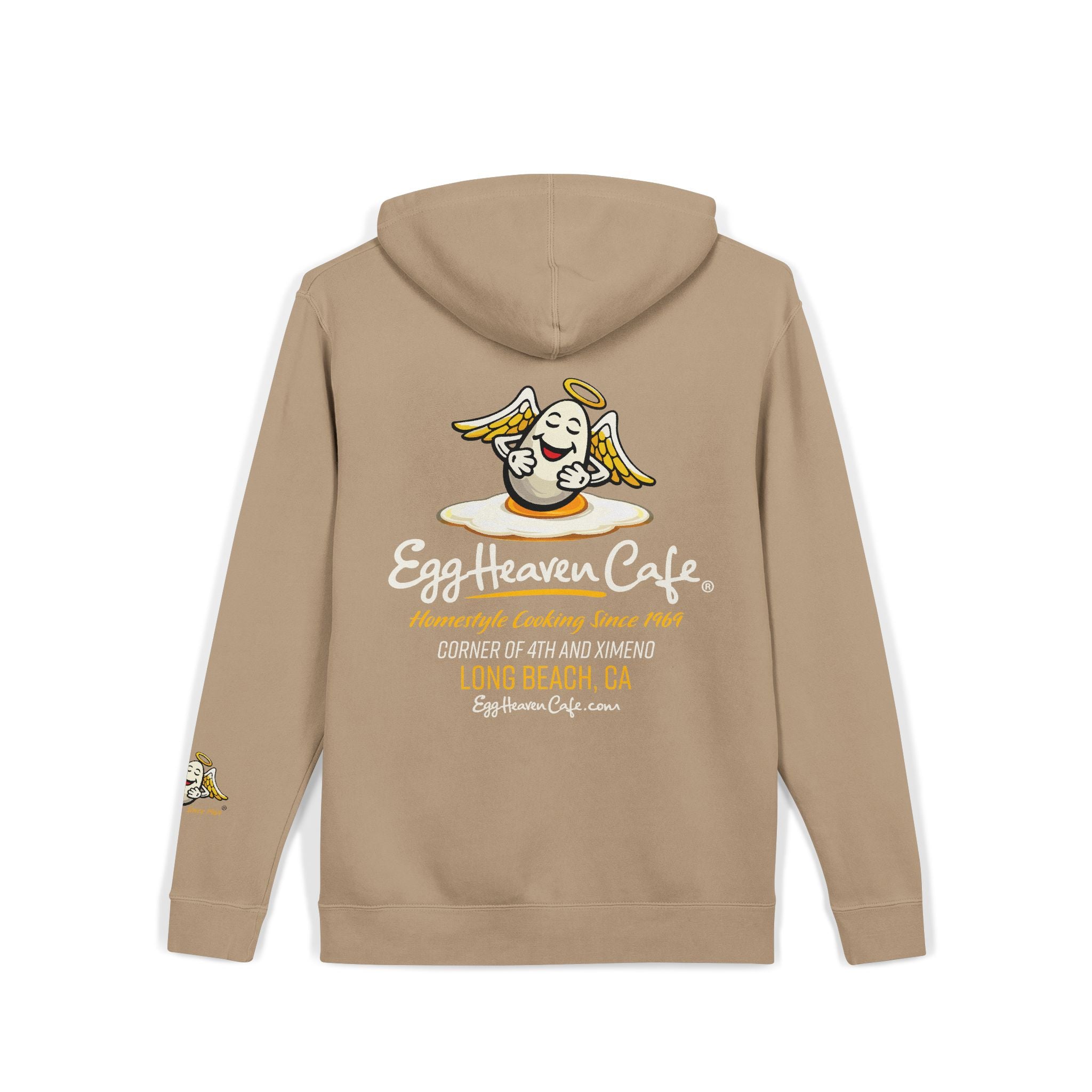 Egg Heaven Café Hoodie — Cute Sunny-Side Up Cafe Logo Pullover