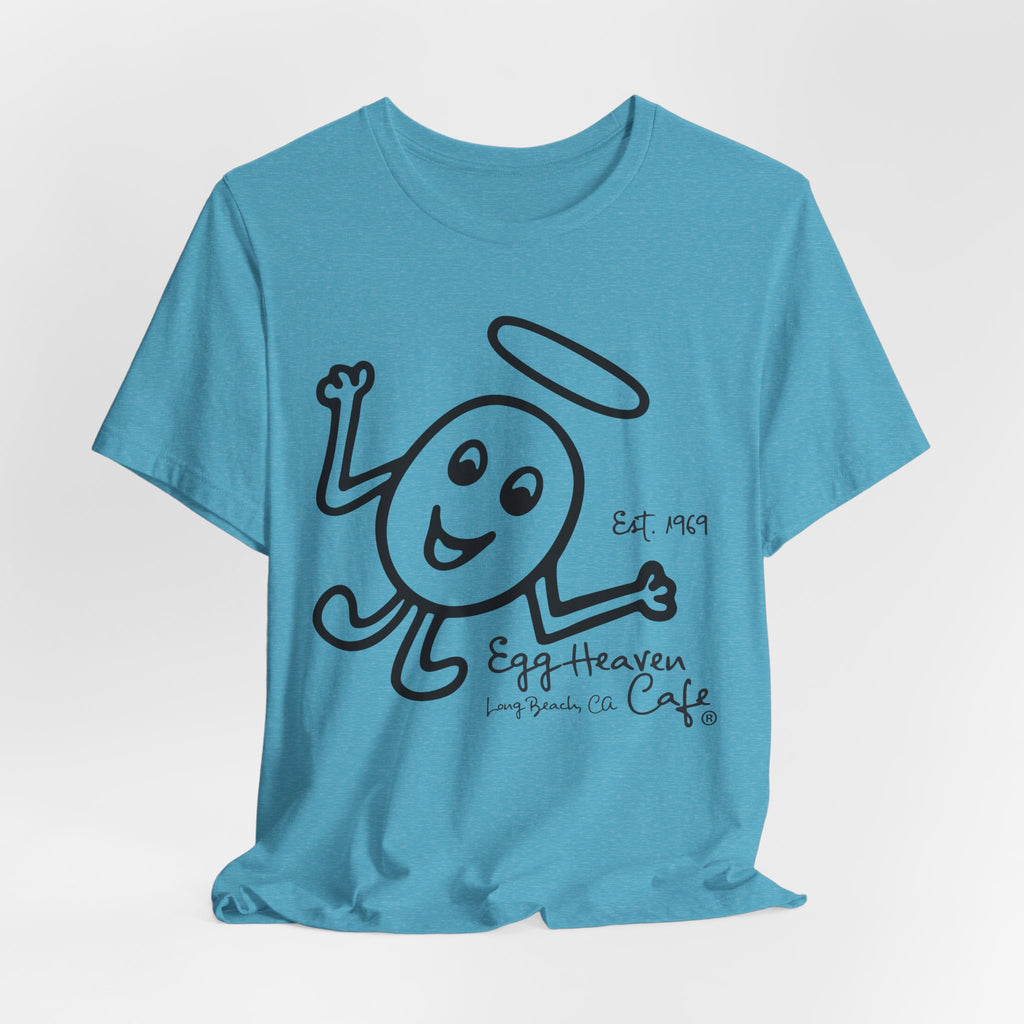 Egg Heaven OG Egg Angel T-Shirt — Retro Logo & Long Beach Café Building Shirt