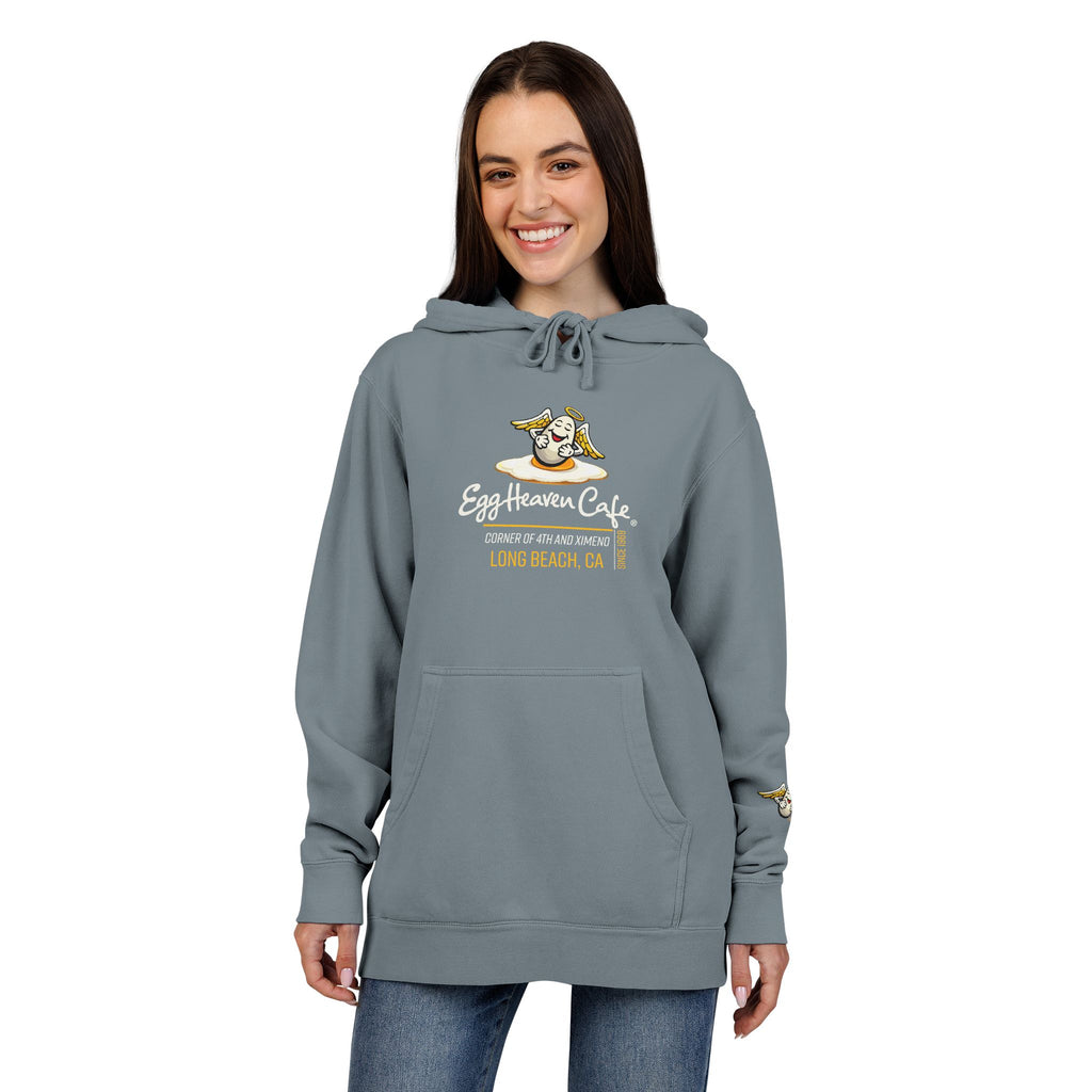 Egg Heaven Café Hoodie — Cute Sunny-Side Up Cafe Logo Pullover