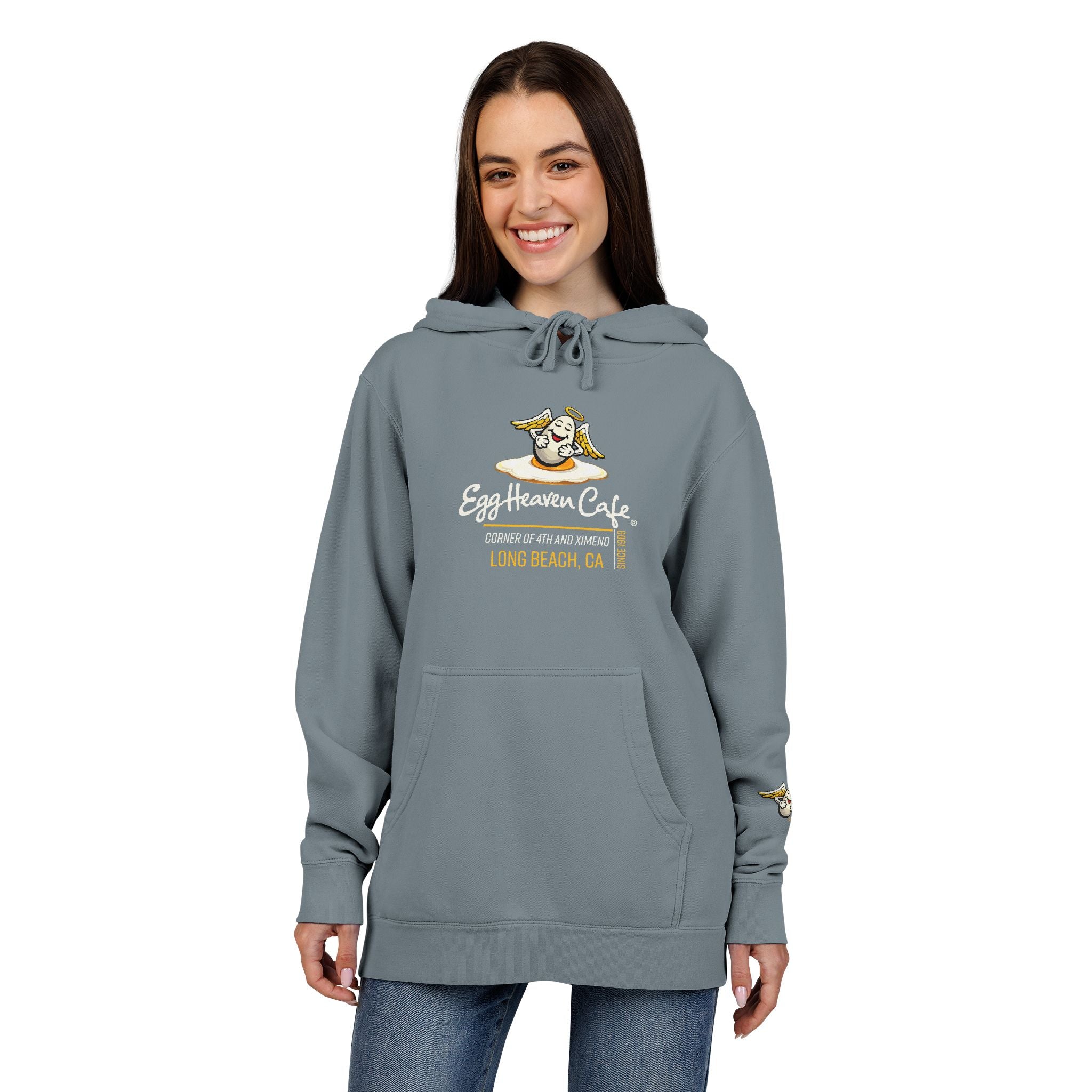 Egg Heaven Café Hoodie — Cute Sunny-Side Up Cafe Logo Pullover