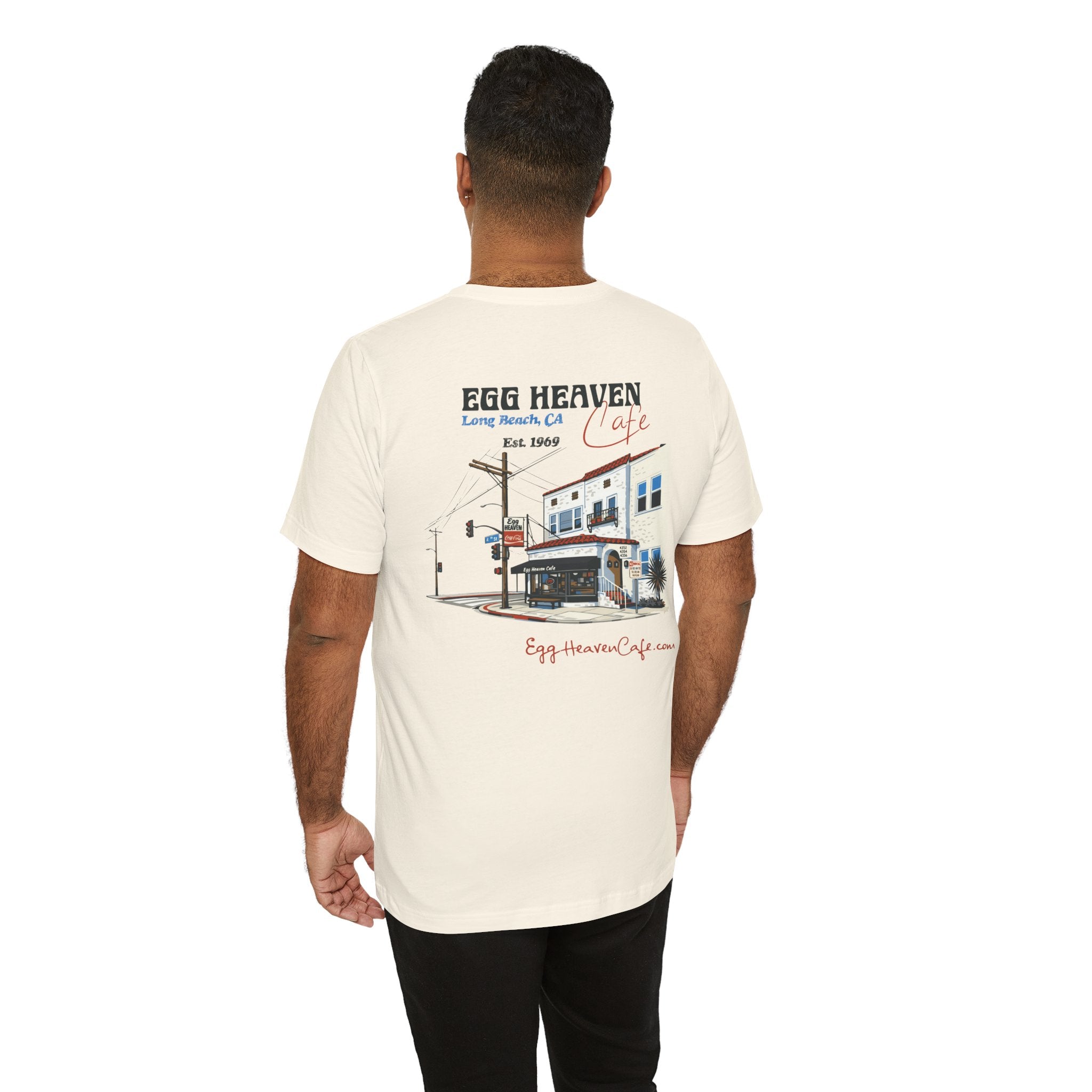 Egg Heaven Cafe Building Corner Illustration T-Shirt