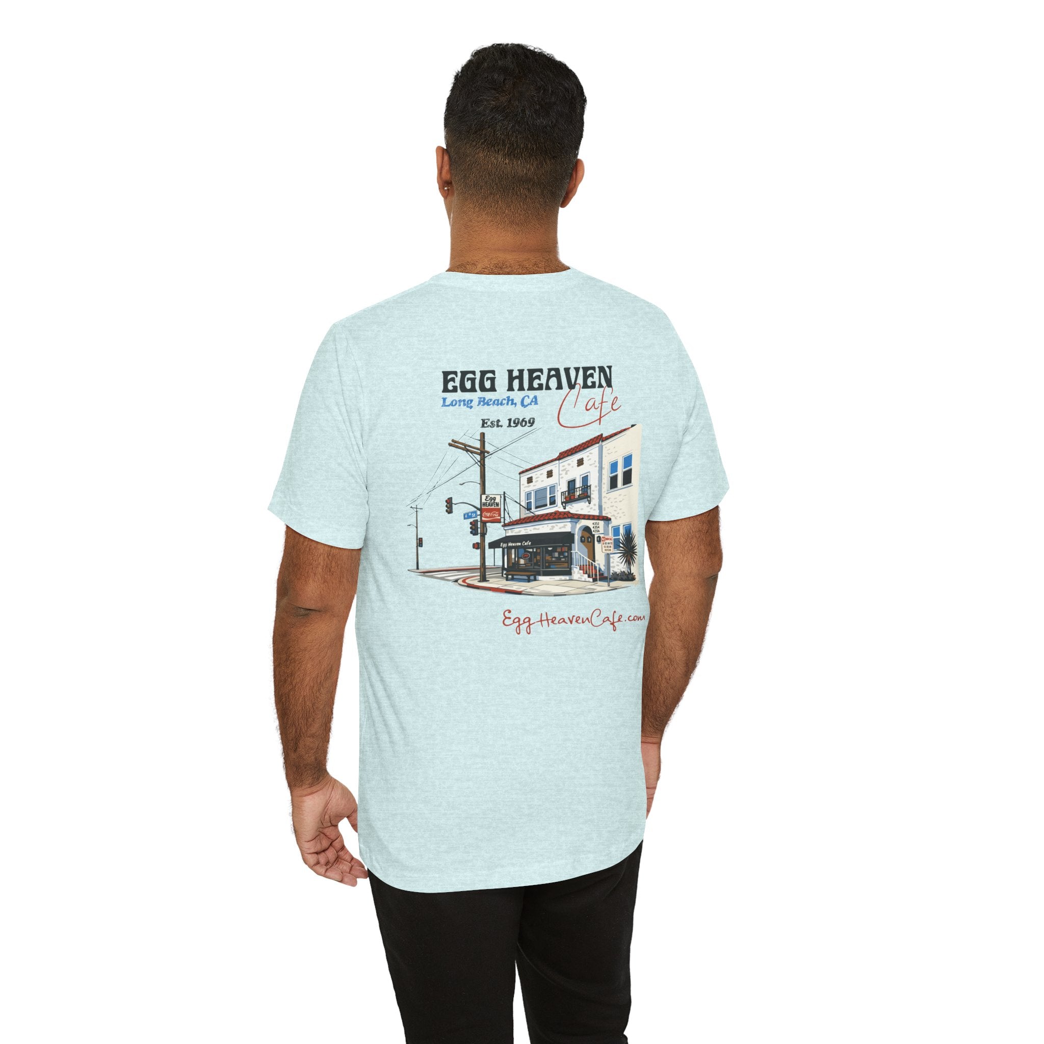 Egg Heaven Cafe Building Corner Illustration T-Shirt