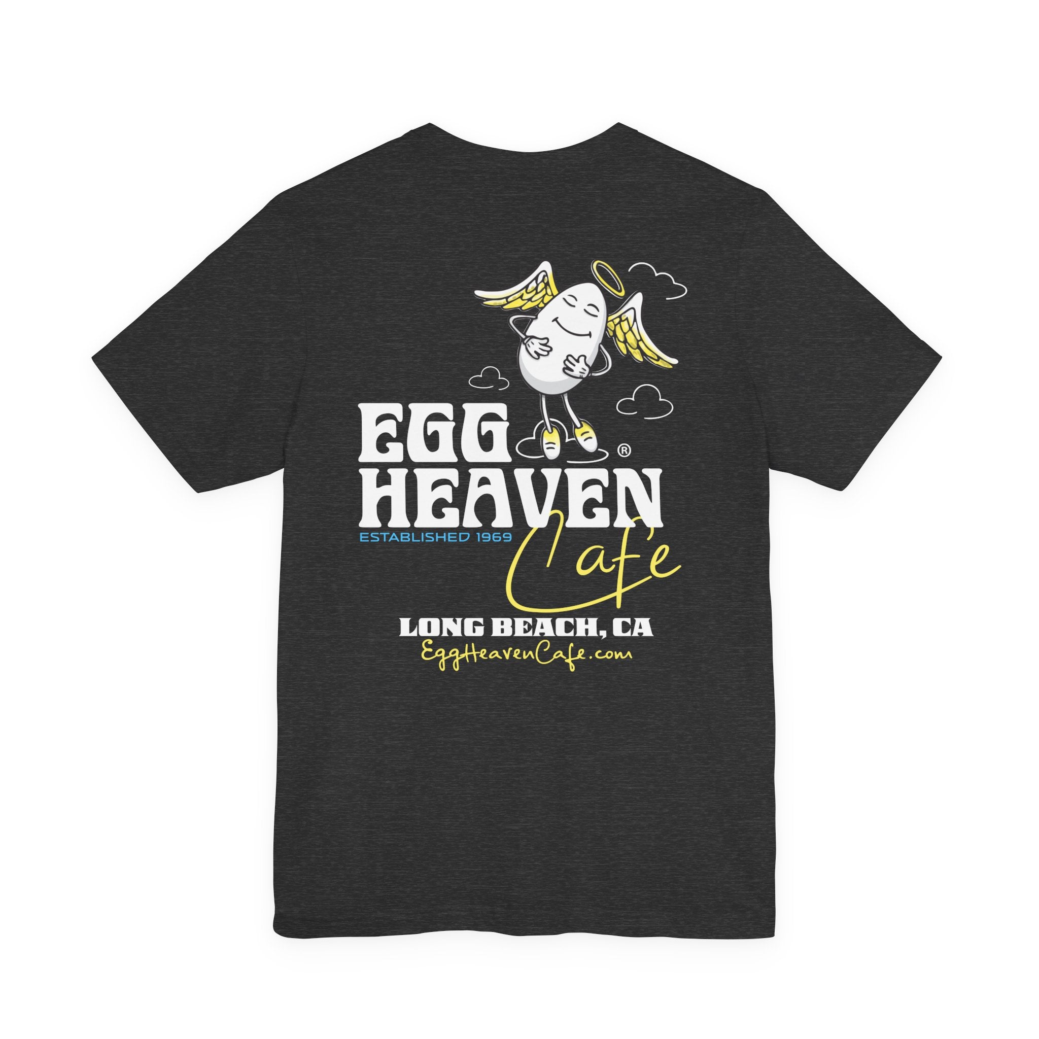 Egg Heaven Cafe Egg Angel T‑Shirt — Long Beach Retro Breakfast Tee