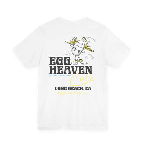 Egg Heaven Cafe Egg Angel T‑Shirt — Long Beach Retro Breakfast Tee