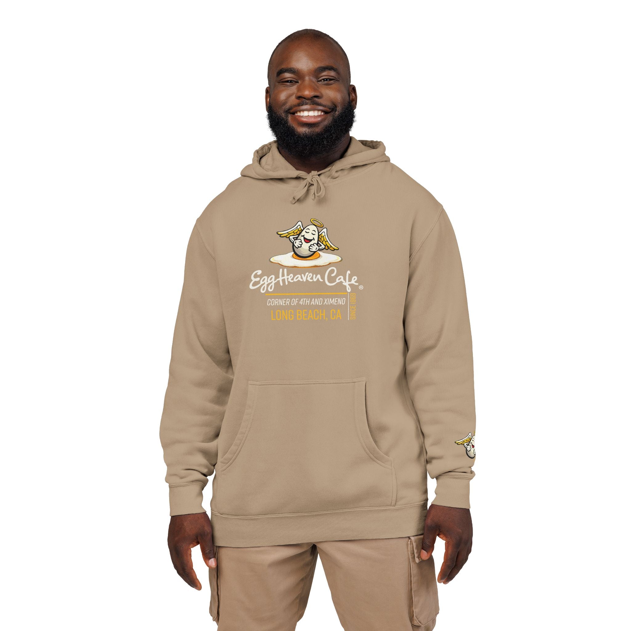 Egg Heaven Café Hoodie — Cute Sunny-Side Up Cafe Logo Pullover