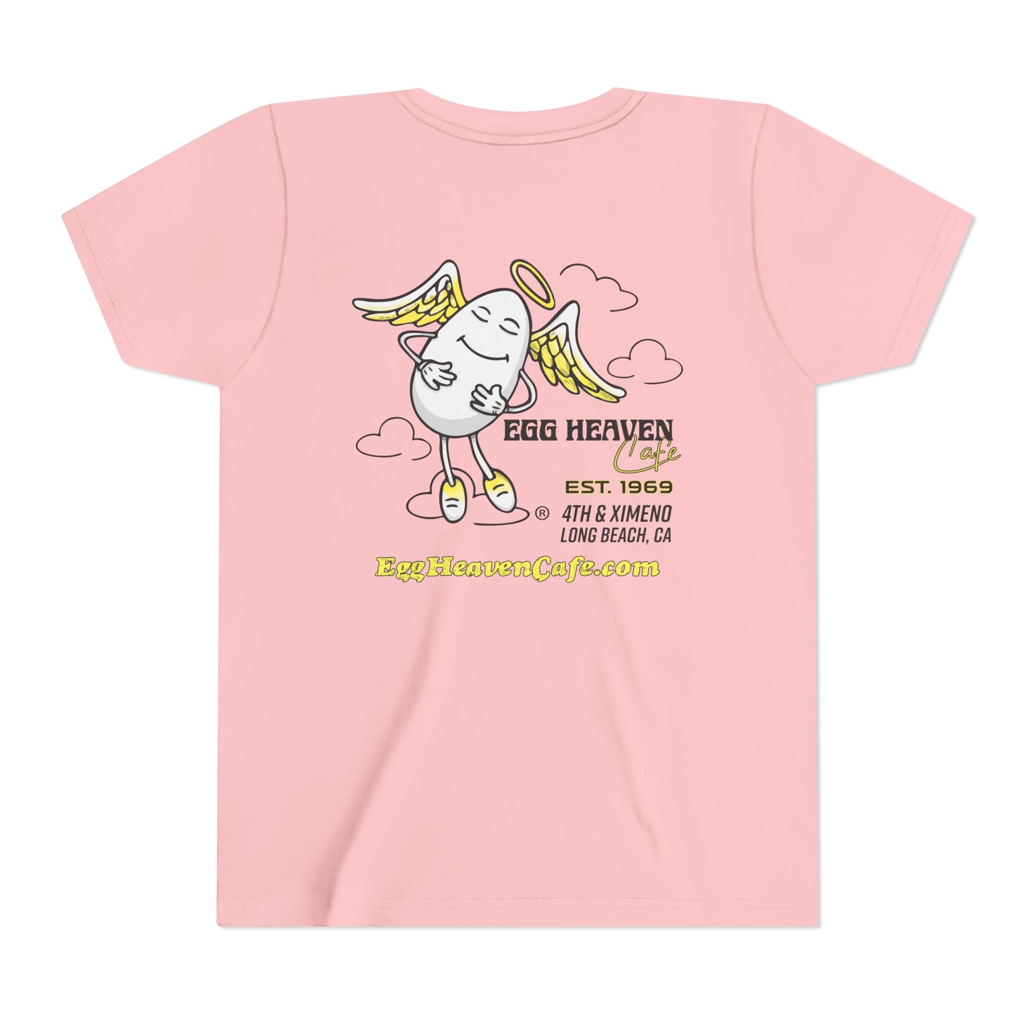 Youth Tee — Egg Heaven Cafe Cute Egg Angel Graphic Shirt