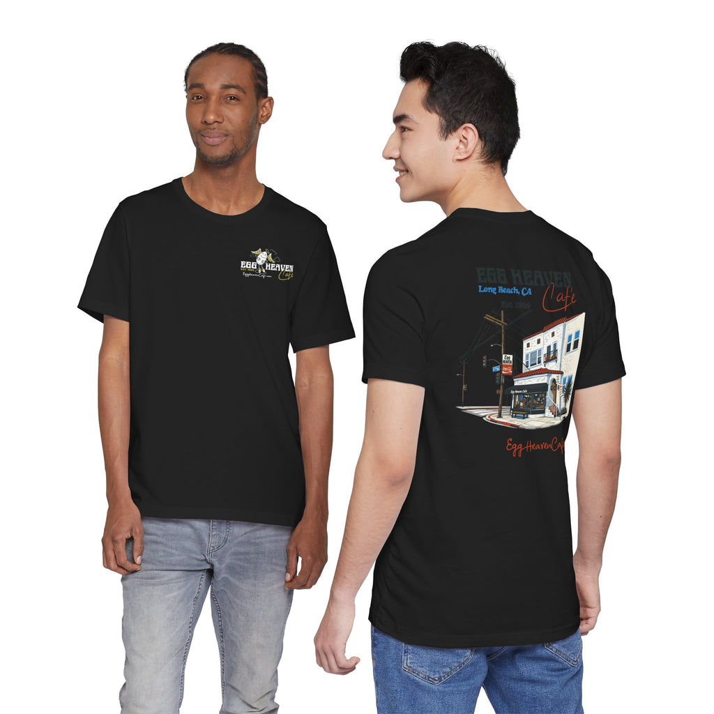 Egg Heaven Cafe Building Corner Illustration T-Shirt