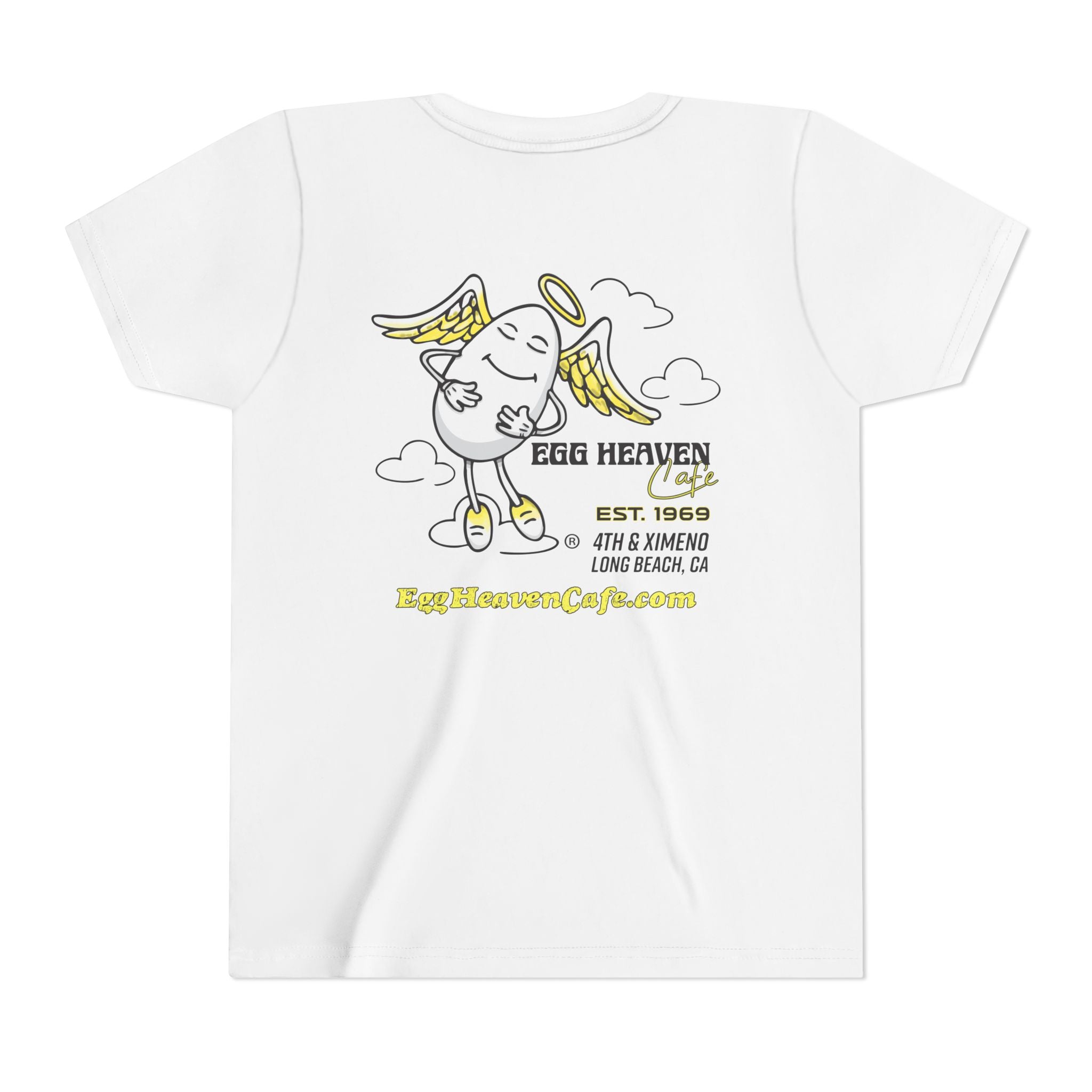 Youth Tee — Egg Heaven Cafe Cute Egg Angel Graphic Shirt
