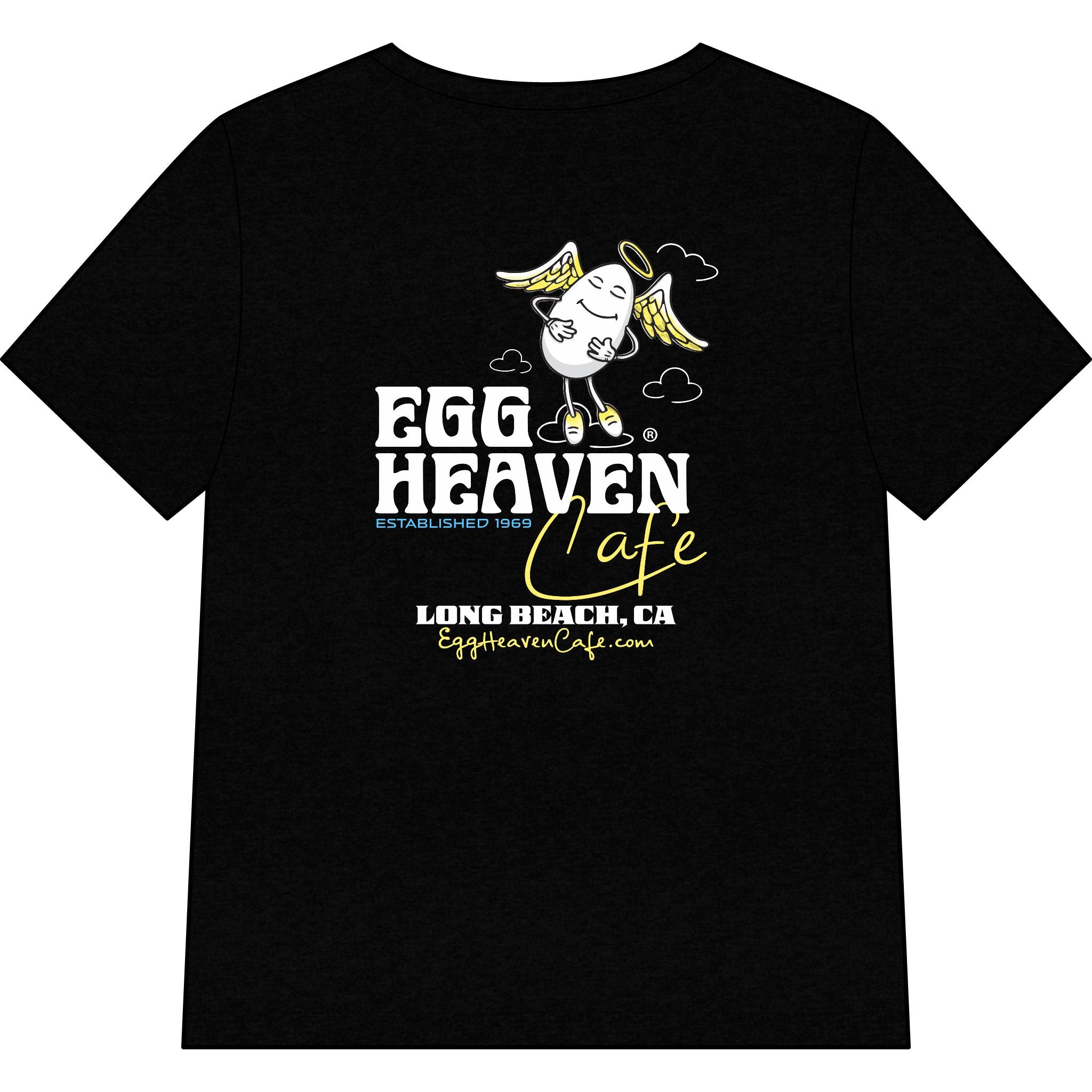 Egg Heaven Cafe Logo Women's V-Neck Tee — Long Beach Legacy Shirt