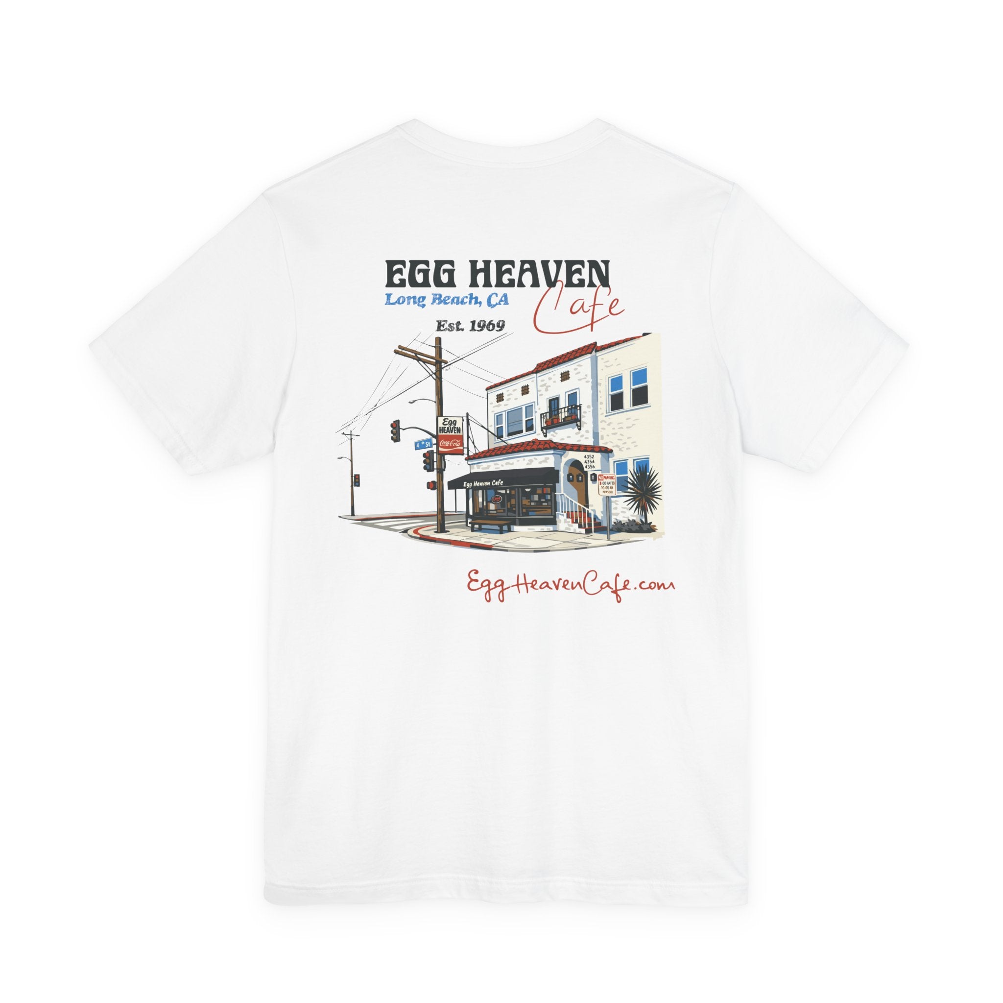 Egg Heaven Cafe Building Corner Illustration T-Shirt
