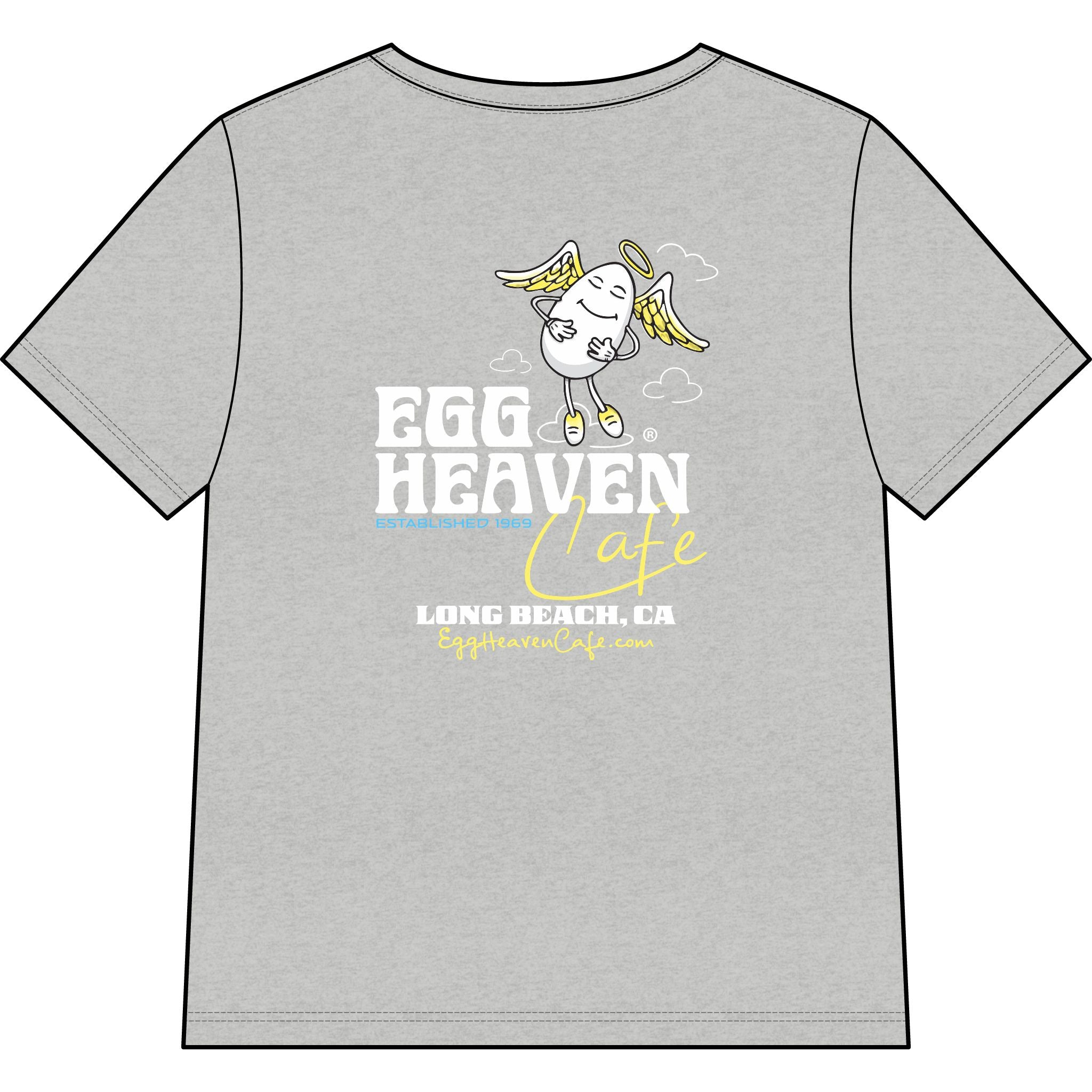 Egg Heaven Cafe Logo Women's V-Neck Tee — Long Beach Legacy Shirt