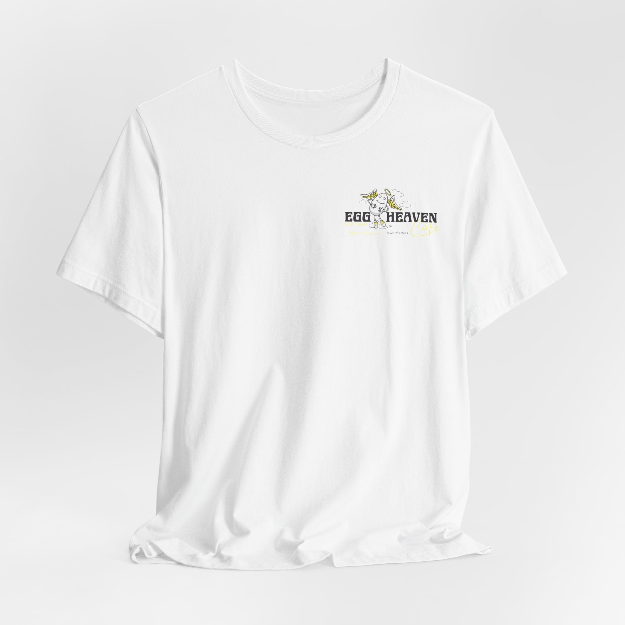 Egg Heaven Cafe Egg Angel T‑Shirt — Long Beach Retro Breakfast Tee