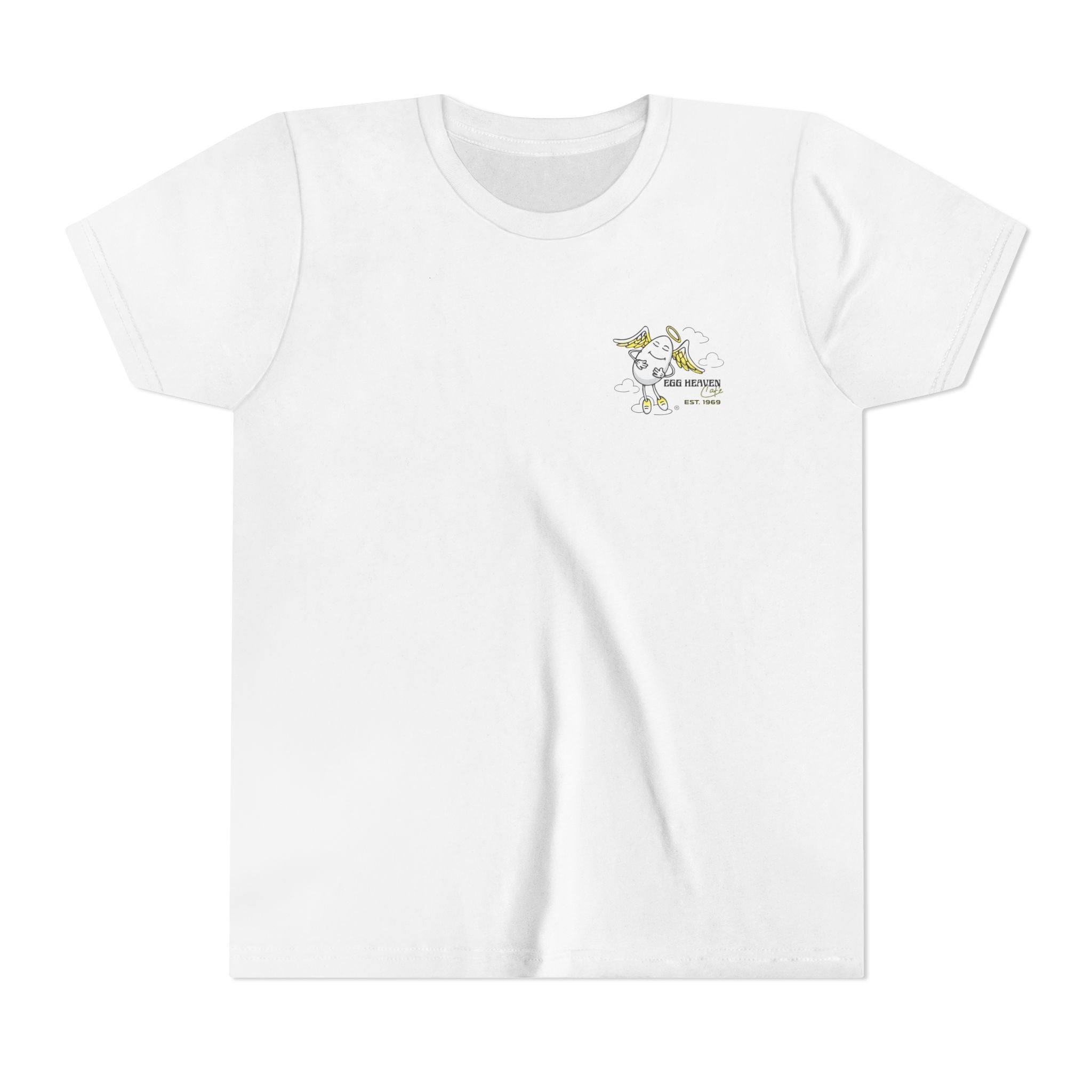 Youth Tee — Egg Heaven Cafe Cute Egg Angel Graphic Shirt