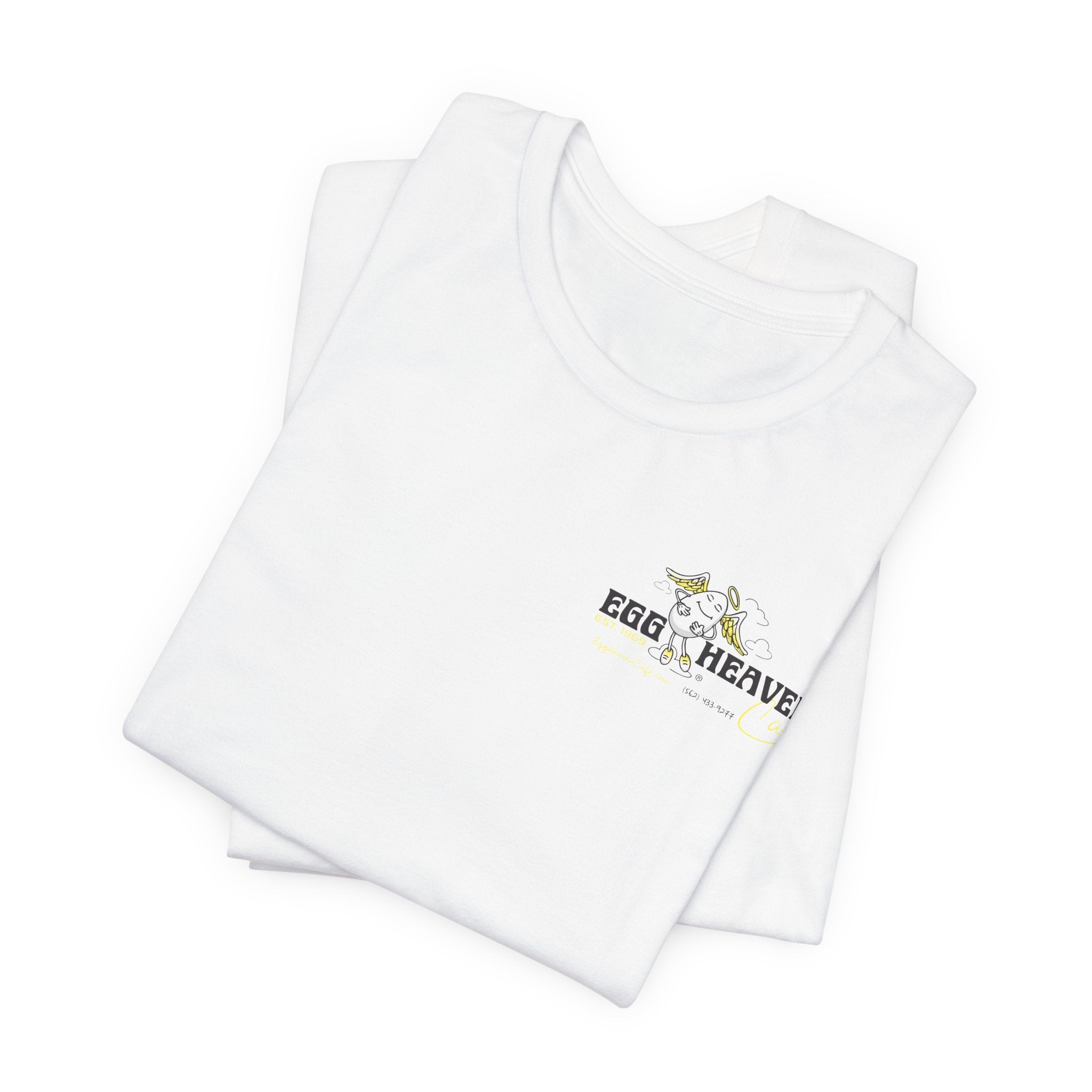 Egg Heaven Cafe Egg Angel T‑Shirt — Long Beach Retro Breakfast Tee