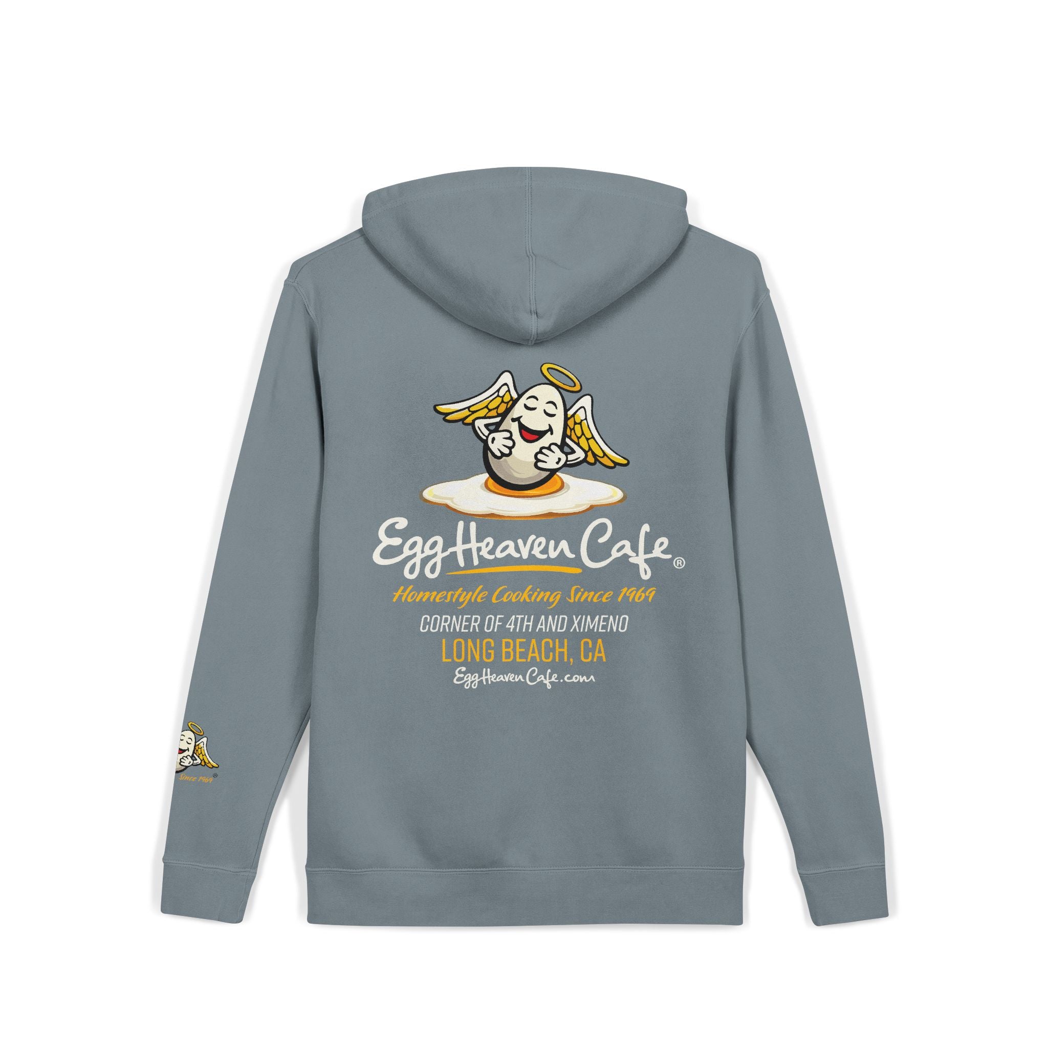 Egg Heaven Café Hoodie — Cute Sunny-Side Up Cafe Logo Pullover