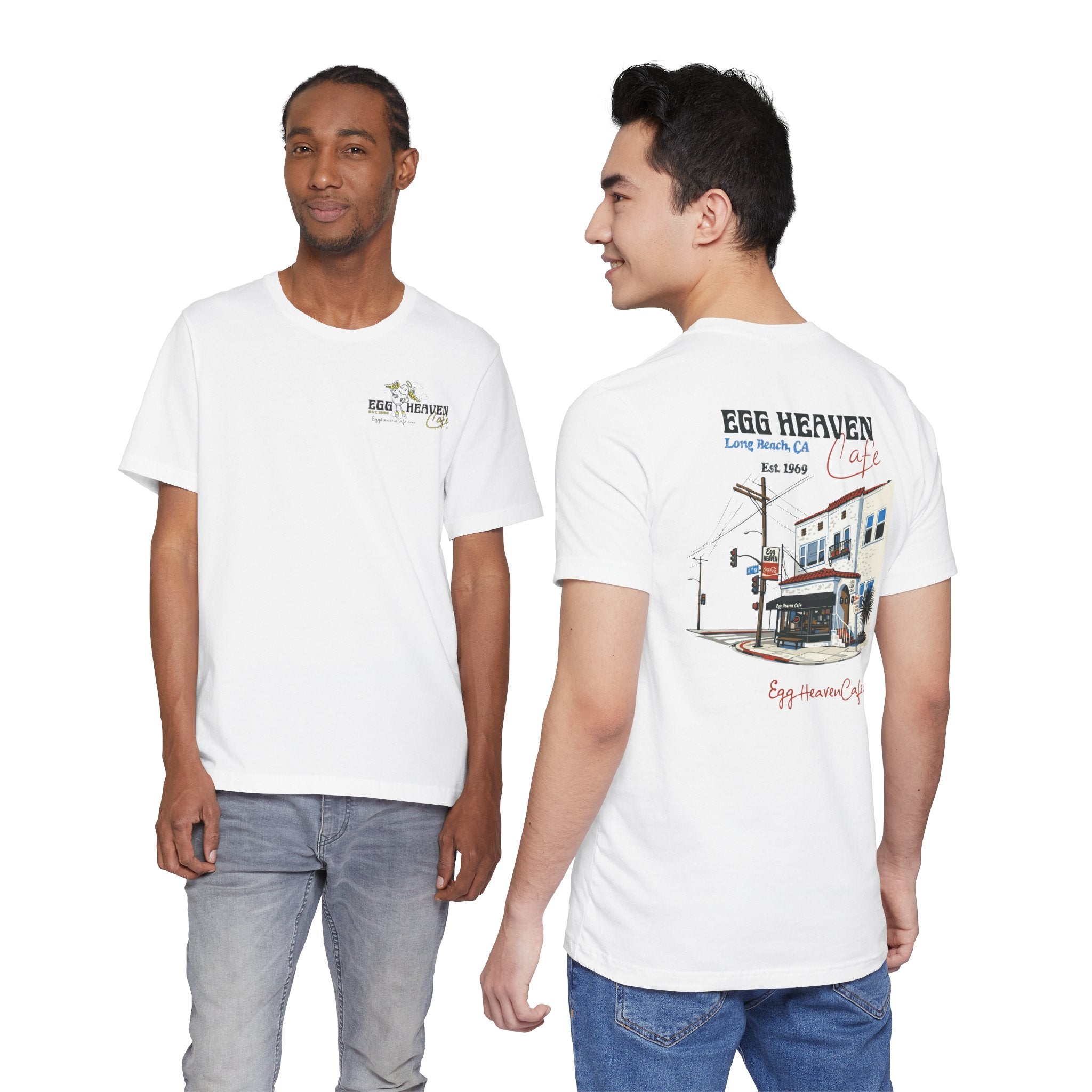 Egg Heaven Cafe Building Corner Illustration T-Shirt