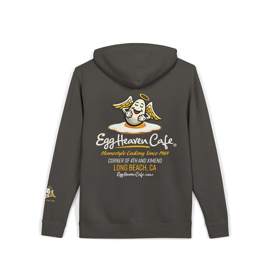 Egg Heaven Café Hoodie — Cute Sunny-Side Up Cafe Logo Pullover