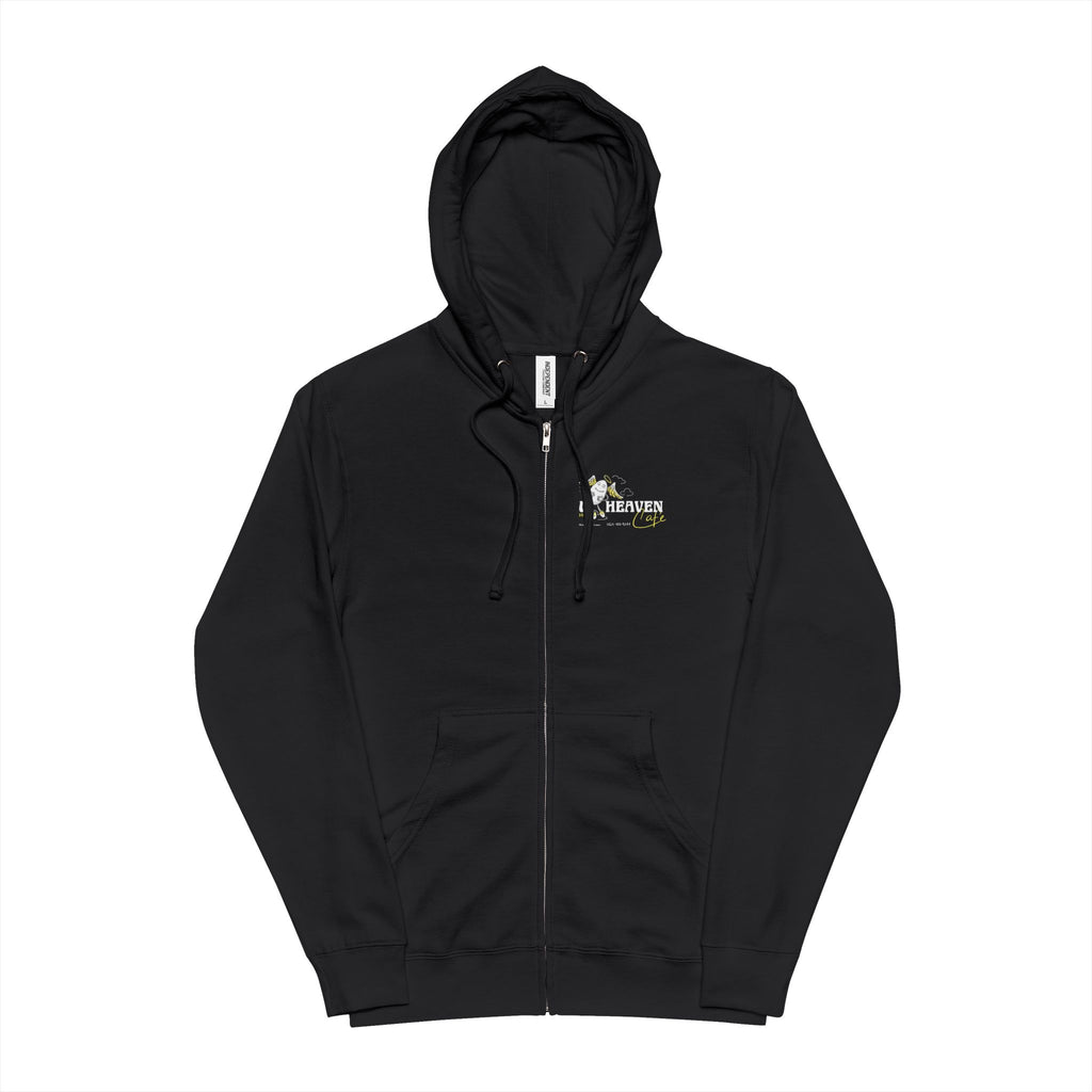 Egg Heaven Cafe Logo Zip Hoodie — Long Beach Branded Fleece Zip-Up
