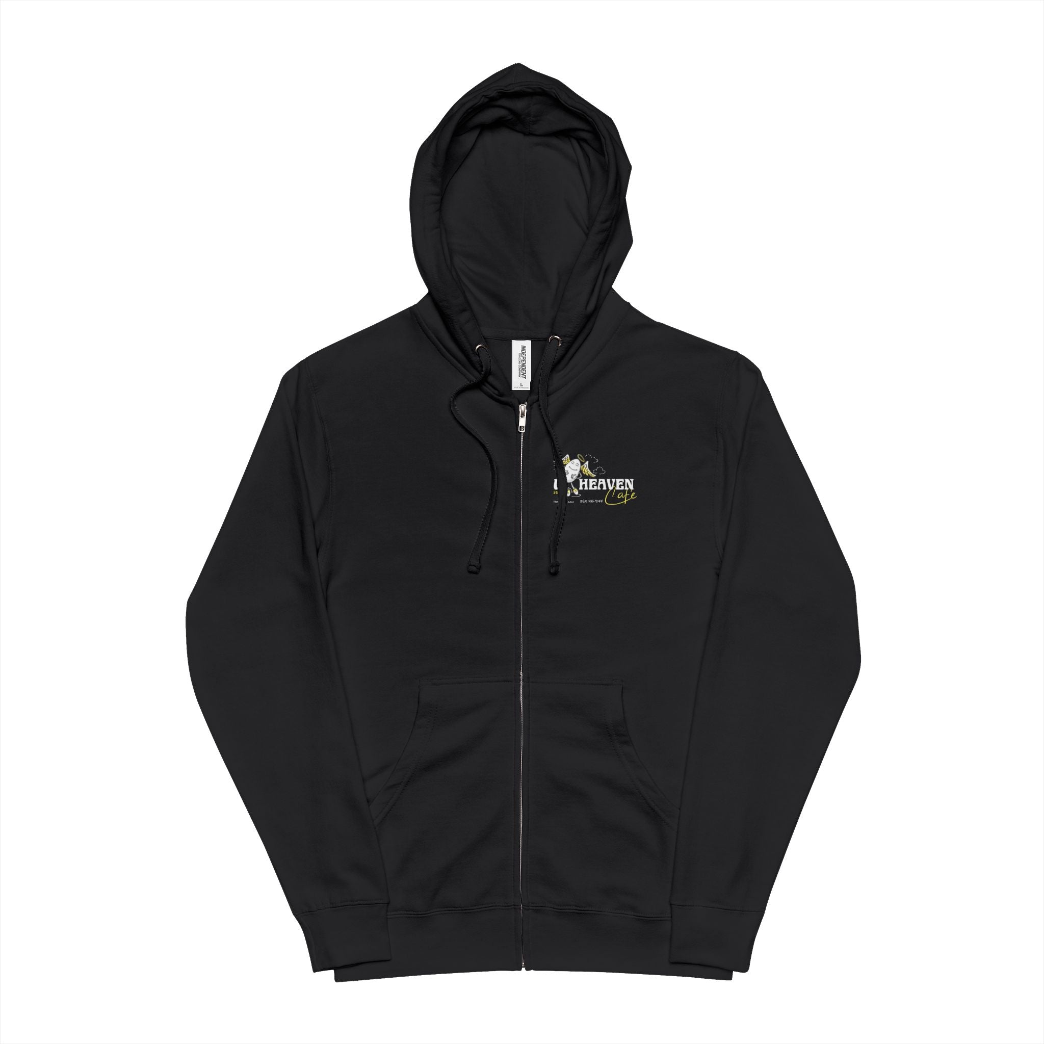Egg Heaven Cafe Logo Zip Hoodie — Long Beach Branded Fleece Zip-Up