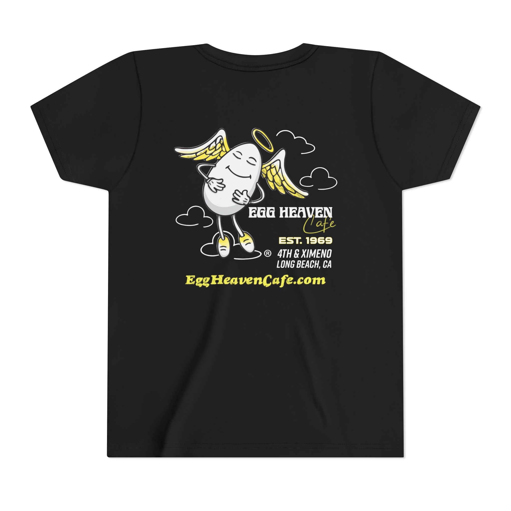 Youth Tee — Egg Heaven Cafe Cute Egg Angel Graphic Shirt